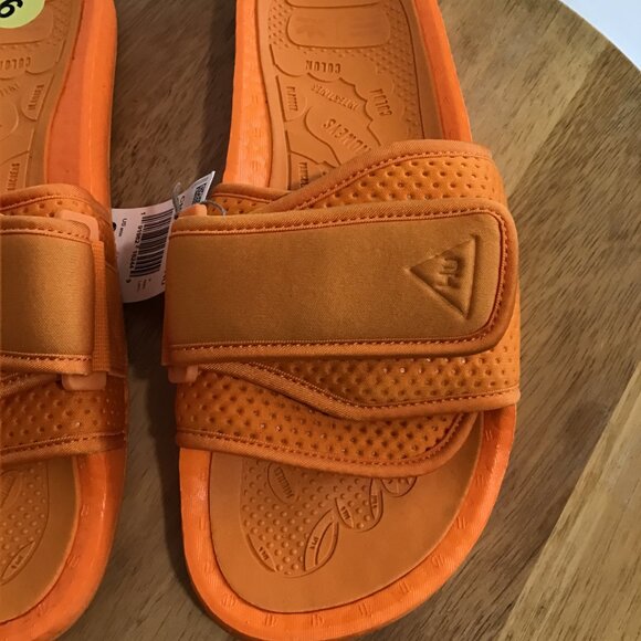 Human Race Adidas Pharrell Williams Orange Chancletas HU Slide Size 11 main image 6